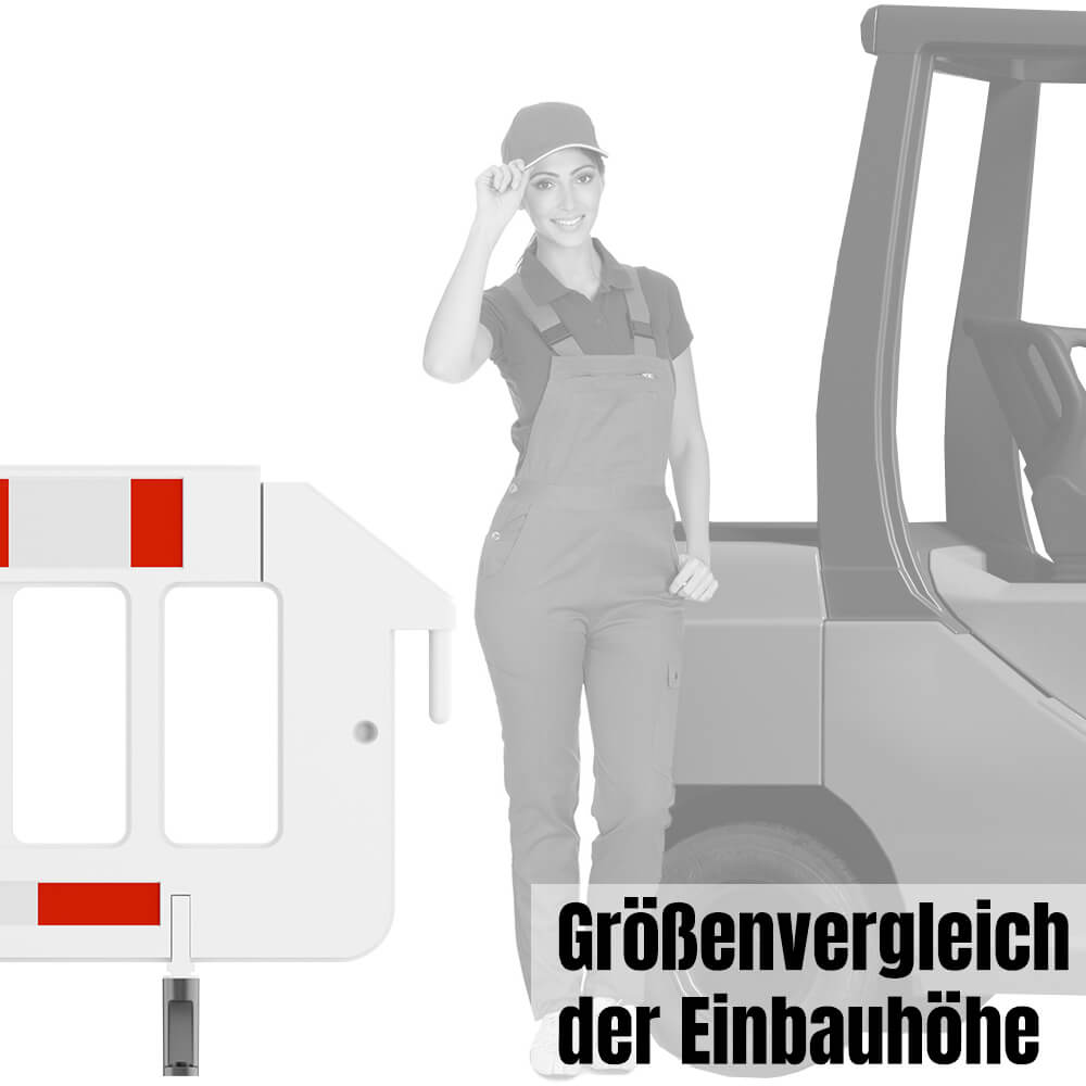 Absperrgitter, Rot/weiß, RA1, Drehbare Füße, 200 Produktbild-Vorschau 2