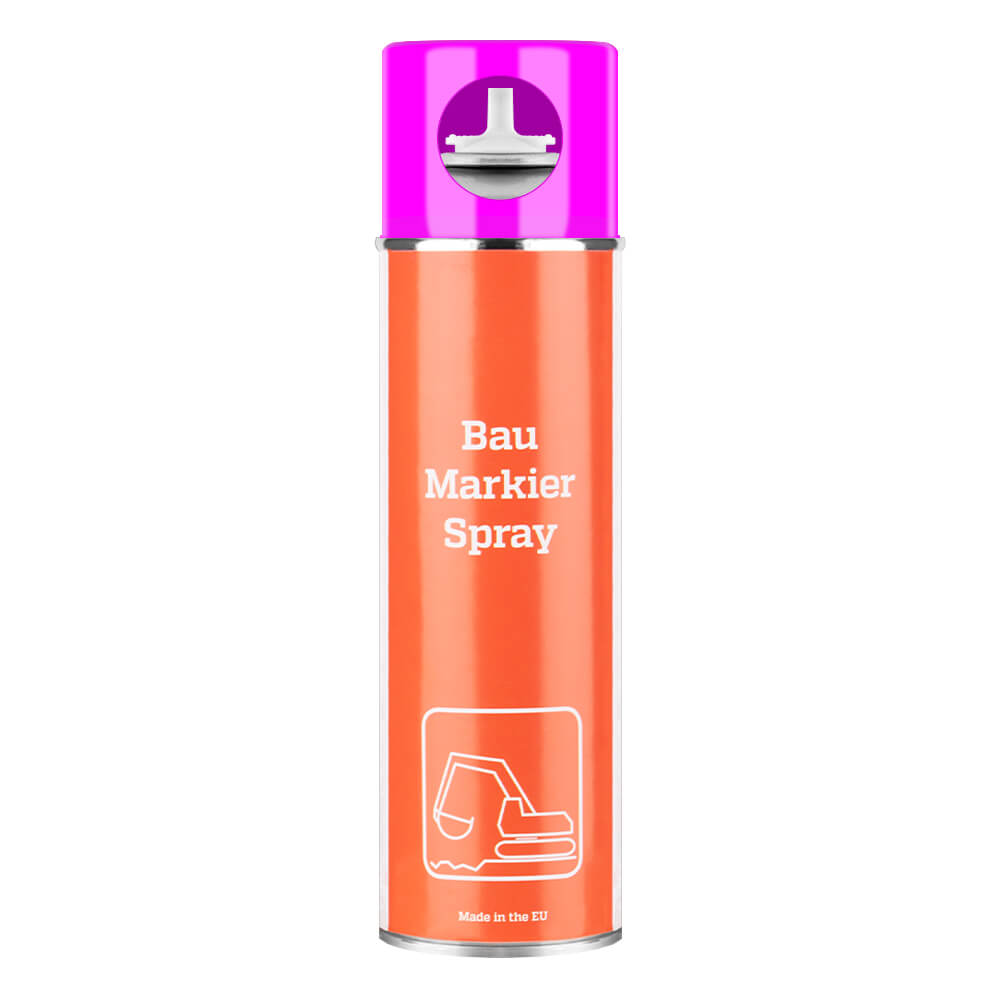 Bau-Markierungsfarbe, pink, temporär, ca. 12 Monate, 500 ml Spraydose, 6  Stk.