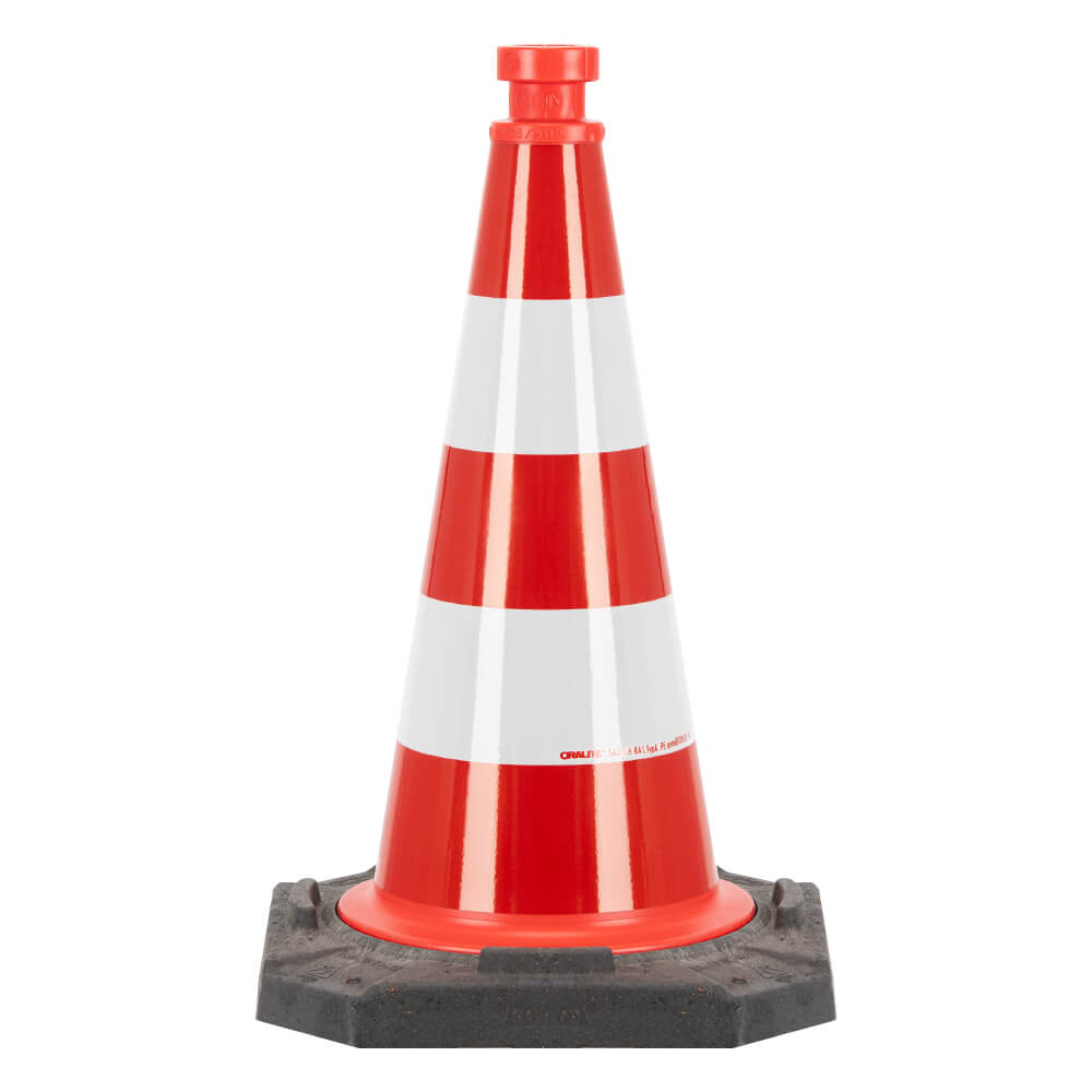 5 Stck: Leitkegel, rot/wei, voll reflektierend, BASt-geprft, T+N, 50 cm