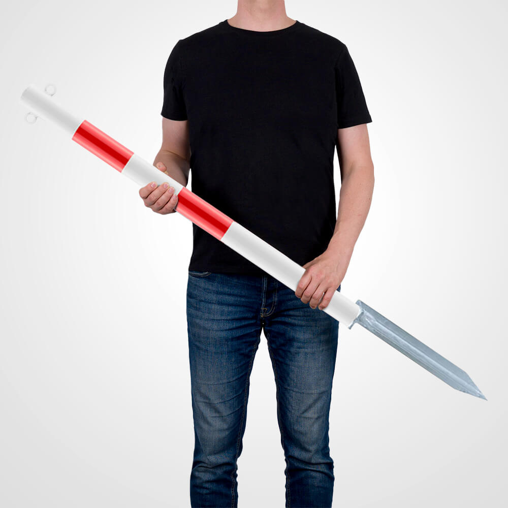 K.57 Rammschutzpfosten mit Kettenösen XL zum Aufdübeln kaufen