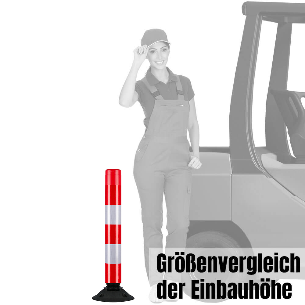 2 Stück Rote Weiße Kunststoff Sperrketten 30m Langlebige - Germany