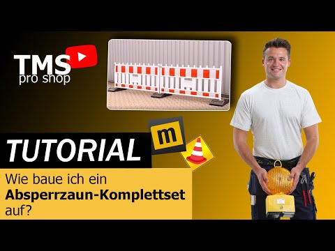 TMS Absperrschrankengitter RA1, 2,1x1,1m, Mit 5 Lampenadaptern – Für Baustellen & StVO, Erweiterbar