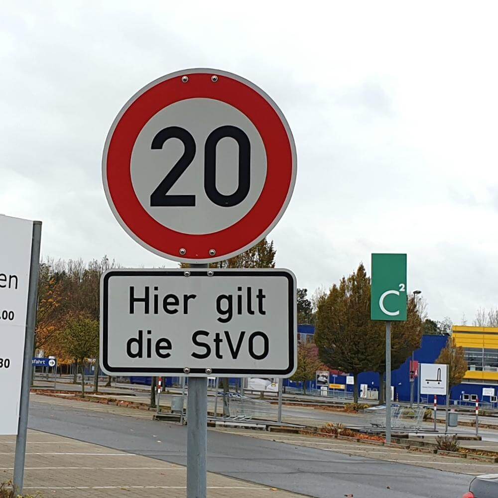 Geschwindigkeitsschild 6 Km/h – Aluminium, 20 Cm Durchmesser