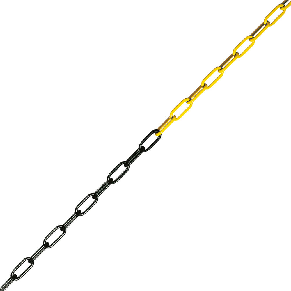 Sperrpfostenset Aus PU, Gelb/schwarz, 63 Mm, Höhe 1000 Mm, 6 Pfosten 5 Ketten 64451 0001 Sperrpfostenset Aus PU, Gelb/schwarz, 63 Mm, Höhe 1000 Mm, 6 Pfosten 5 Ketten 64451 0001