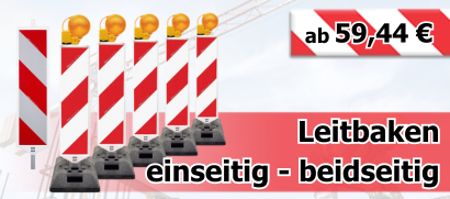 Leitbaken für Baustellenabsperrungen