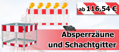 Schrankenzäune und Schachtabsperrungen