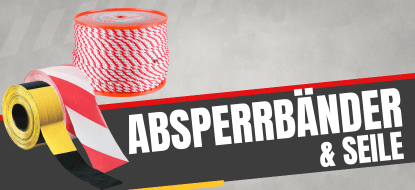 Absperrband (Flatterband), Absperrseile, Absperrgirlande