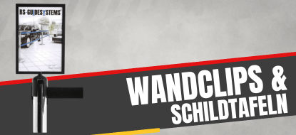 Wandclips und Schildtafel ergänzen Ihr Gurtabsperrsystem