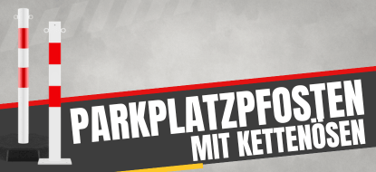 Parkplatzpfosten mit Kettenösen
