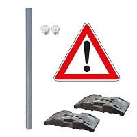 Verkehrszeichen-Set Achtung Gefahrenstelle