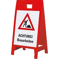 Warnaufsteller Achtung Bauarbeiten Warnaufsteller Achtung Bauarbeiten