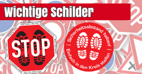 Wichtige Schilder